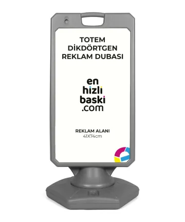 Totem Dikdörtgen Reklam Dubası